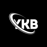 YKB logo. YKB letter. YKB letter logo design. Initials YKB logo linked with circle and uppercase monogram logo. YKB typography for technology, business and real estate brand. vector