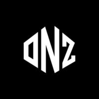 ONZ letter logo design with polygon shape. ONZ polygon and cube shape logo design. ONZ hexagon vector logo template white and black colors. ONZ monogram, business and real estate logo.