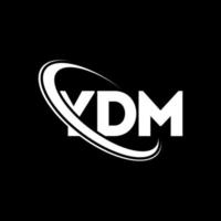 YDM logo. YDM letter. YDM letter logo design. Initials YDM logo linked with circle and uppercase monogram logo. YDM typography for technology, business and real estate brand. vector