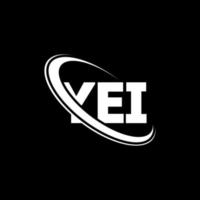 YEI logo. YEI letter. YEI letter logo design. Initials YEI logo linked with circle and uppercase monogram logo. YEI typography for technology, business and real estate brand. vector