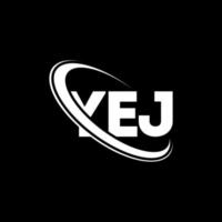 logotipo de yej. sí carta. diseño del logotipo de la letra yej. logotipo de iniciales yej vinculado con círculo y logotipo de monograma en mayúsculas. tipografía yej para tecnología, negocios y marca inmobiliaria. vector