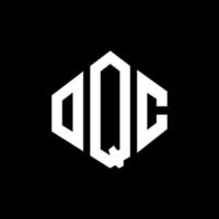 OQC letter logo design with polygon shape. OQC polygon and cube shape logo design. OQC hexagon vector logo template white and black colors. OQC monogram, business and real estate logo.