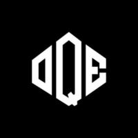 OQE letter logo design with polygon shape. OQE polygon and cube shape logo design. OQE hexagon vector logo template white and black colors. OQE monogram, business and real estate logo.