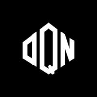 OQN letter logo design with polygon shape. OQN polygon and cube shape logo design. OQN hexagon vector logo template white and black colors. OQN monogram, business and real estate logo.