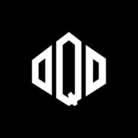 diseño de logotipo de letra oqo con forma de polígono. oqo polígono y diseño de logotipo en forma de cubo. oqo hexágono vector logo plantilla colores blanco y negro. oqo monograma, logotipo comercial e inmobiliario.