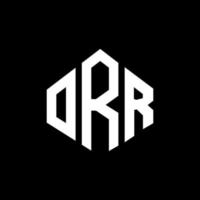 ORR letter logo design with polygon shape. ORR polygon and cube shape logo design. ORR hexagon vector logo template white and black colors. ORR monogram, business and real estate logo.