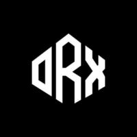 diseño de logotipo de letra orx con forma de polígono. orx polígono y diseño de logotipo en forma de cubo. orx hexágono vector logo plantilla colores blanco y negro. monograma orx, logotipo comercial e inmobiliario.