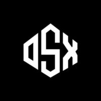 diseño de logotipo de letra osx con forma de polígono. osx polígono y diseño de logotipo en forma de cubo. osx hexagon vector logo plantilla colores blanco y negro. monograma osx, logotipo empresarial y inmobiliario.