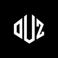 diseño de logotipo de letra ouz con forma de polígono. ouz polígono y diseño de logotipo en forma de cubo. ouz hexágono vector logo plantilla colores blanco y negro. ouz monograma, logotipo empresarial y inmobiliario.