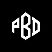 PBD letter logo design with polygon shape. PBD polygon and cube shape logo design. PBD hexagon vector logo template white and black colors. PBD monogram, business and real estate logo.