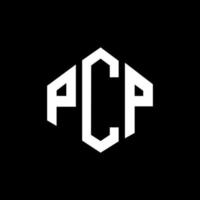 diseño de logotipo de letra pcp con forma de polígono. diseño de logotipo en forma de cubo y polígono pcp. pcp hexágono vector logo plantilla colores blanco y negro. monograma pcp, logotipo comercial y inmobiliario.