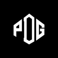 PDG letter logo design with polygon shape. PDG polygon and cube shape logo design. PDG hexagon vector logo template white and black colors. PDG monogram, business and real estate logo.