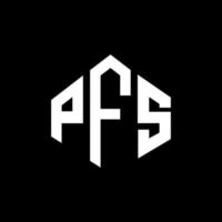 PFS letter logo design with polygon shape. PFS polygon and cube shape logo design. PFS hexagon vector logo template white and black colors. PFS monogram, business and real estate logo.
