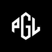 PGL letter logo design with polygon shape. PGL polygon and cube shape logo design. PGL hexagon vector logo template white and black colors. PGL monogram, business and real estate logo.