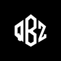 QBZ letter logo design with polygon shape. QBZ polygon and cube shape logo design. QBZ hexagon vector logo template white and black colors. QBZ monogram, business and real estate logo.