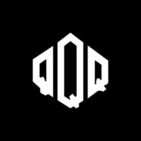 QQQ letter logo design with polygon shape. QQQ polygon and cube shape logo design. QQQ hexagon vector logo template white and black colors. QQQ monogram, business and real estate logo.
