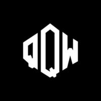 QQW letter logo design with polygon shape. QQW polygon and cube shape logo design. QQW hexagon vector logo template white and black colors. QQW monogram, business and real estate logo.