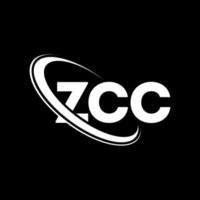 logotipo de zcc. letra zcc. diseño del logotipo de la letra zcc. logotipo de las iniciales zcc vinculado con un círculo y un logotipo de monograma en mayúsculas. tipografía zcc para tecnología, negocios y marca inmobiliaria. vector