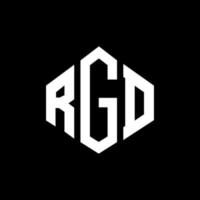 diseño de logotipo de letra rgd con forma de polígono. diseño de logotipo de forma de cubo y polígono rgd. rgd hexágono vector logo plantilla colores blanco y negro. monograma rgd, logotipo comercial e inmobiliario.
