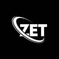 logotipo de zet. letra zet. diseño del logotipo de la letra zet. logotipo de iniciales zet vinculado con círculo y logotipo de monograma en mayúsculas. tipografía zet para tecnología, negocios y marca inmobiliaria. vector