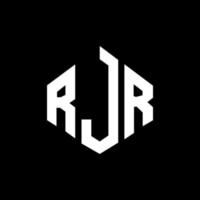RJR letter logo design with polygon shape. RJR polygon and cube shape logo design. RJR hexagon vector logo template white and black colors. RJR monogram, business and real estate logo.