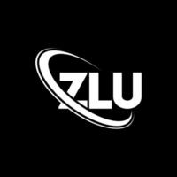 ZLU logo. ZLU letter. ZLU letter logo design. Initials ZLU logo linked with circle and uppercase monogram logo. ZLU typography for technology, business and real estate brand. vector