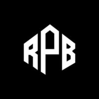 RPB letter logo design with polygon shape. RPB polygon and cube shape logo design. RPB hexagon vector logo template white and black colors. RPB monogram, business and real estate logo.