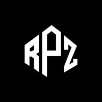 RPZ letter logo design with polygon shape. RPZ polygon and cube shape logo design. RPZ hexagon vector logo template white and black colors. RPZ monogram, business and real estate logo.