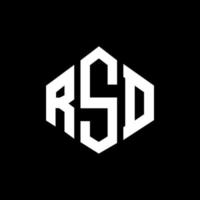 diseño de logotipo de letra rsd con forma de polígono. diseño de logotipo de forma de cubo y polígono rsd. RSD plantilla de logotipo vectorial hexagonal colores blanco y negro. monograma rsd, logotipo empresarial y inmobiliario. vector