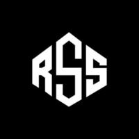 RSS letter logo design with polygon shape. RSS polygon and cube shape logo design. RSS hexagon vector logo template white and black colors. RSS monogram, business and real estate logo.