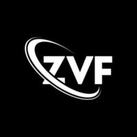 logotipo de zvf. letra zvf. diseño del logotipo de la letra zvf. logotipo de iniciales zvf vinculado con círculo y logotipo de monograma en mayúsculas. tipografía zvf para tecnología, negocios y marca inmobiliaria. vector
