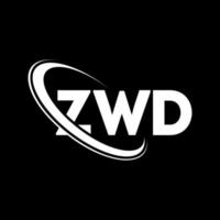 logotipo de ZWD. letra zwd. diseño del logotipo de la letra zwd. logotipo de iniciales zwd vinculado con círculo y logotipo de monograma en mayúsculas. tipografía zwd para tecnología, negocios y marca inmobiliaria. vector