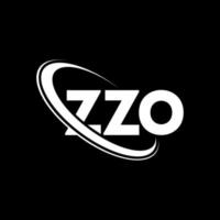 logotipo de zzo. letra zzo. diseño del logotipo de la letra zzo. logotipo de las iniciales zzo vinculado con un círculo y un logotipo de monograma en mayúsculas. tipografía zzo para tecnología, negocios y marca inmobiliaria. vector