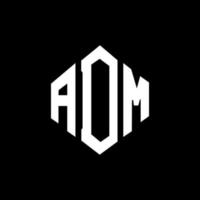 diseño de logotipo de letra adm con forma de polígono. adm polígono y diseño de logotipo en forma de cubo. Adm hexágono vector logo plantilla colores blanco y negro. monograma adm, logotipo comercial e inmobiliario.