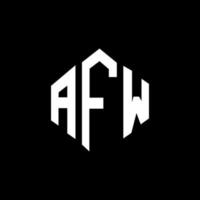 diseño de logotipo de letra afw con forma de polígono. afw polígono y diseño de logotipo en forma de cubo. afw hexágono vector logo plantilla colores blanco y negro. monograma afw, logotipo empresarial y inmobiliario.