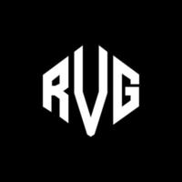 diseño de logotipo de letra rvg con forma de polígono. diseño de logotipo de forma de cubo y polígono rvg. rvg hexágono vector logo plantilla colores blanco y negro. monograma rvg, logotipo empresarial y inmobiliario.