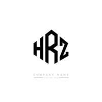 HRZ letter logo design with polygon shape. HRZ polygon and cube shape logo design. HRZ hexagon vector logo template white and black colors. HRZ monogram, business and real estate logo.