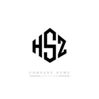 diseño de logotipo de letra hsz con forma de polígono. diseño de logotipo en forma de cubo y polígono hsz. hsz hexágono vector logo plantilla colores blanco y negro. monograma hsz, logotipo empresarial y inmobiliario.
