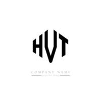 HVT letter logo design with polygon shape. HVT polygon and cube shape logo design. HVT hexagon vector logo template white and black colors. HVT monogram, business and real estate logo.