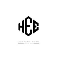 HEE letter logo design with polygon shape. HEE polygon and cube shape logo design. HEE hexagon vector logo template white and black colors. HEE monogram, business and real estate logo.