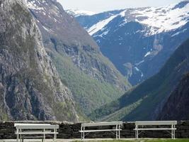 tiempo de primavera en flam en noruega foto