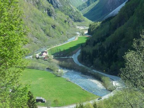spring tiime at flam in norway photo