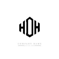 diseño de logotipo de letra hdh con forma de polígono. diseño de logotipo en forma de polígono y cubo hdh. hdh hexágono vector logo plantilla colores blanco y negro. monograma hdh, logotipo empresarial y inmobiliario.