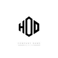 HOO letter logo design with polygon shape. HOO polygon and cube shape logo design. HOO hexagon vector logo template white and black colors. HOO monogram, business and real estate logo.