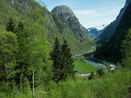 tiempo de primavera en flam en noruega foto