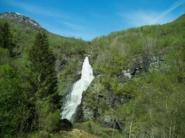 tiempo de primavera en flam en noruega foto