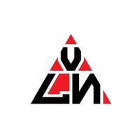 Diseño de logotipo de letra de triángulo vln con forma de triángulo. monograma de diseño de logotipo de triángulo vln. plantilla de logotipo de vector de triángulo vln con color rojo. logotipo triangular vln logotipo simple, elegante y lujoso.