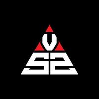 VSZ triangle letter logo design with triangle shape. VSZ triangle logo design monogram. VSZ triangle vector logo template with red color. VSZ triangular logo Simple, Elegant, and Luxurious Logo.