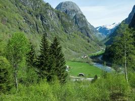 tiempo de primavera en flam en noruega foto