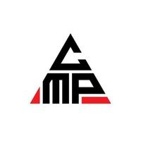 diseño de logotipo de letra triangular cmp con forma de triángulo. monograma de diseño de logotipo de triángulo cmp. plantilla de logotipo de vector de triángulo cmp con color rojo. logo triangular cmp logo simple, elegante y lujoso.